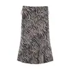 Z Estilo Europeu e Americano Transfronteiriço 2026 Novo Top Camisa com Estampa Animal para Mulheres 5039851 Saia Midi 5039852 Conjunto