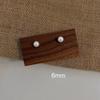 Aretes de Perlas para Mujer, Perlas Blancas Grandes Hechas a Medida, Elegantes Aretes de Aguja de Plata, Aretes de Perlas Versátiles, Venta al por Mayor de Alta Gama