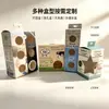 El fabricante personaliza cajas de embalaje colgantes para orejas con ventana para productos de ovillos de lana, cajas de colores, cajas de cartón blanco y puede imprimir ventanas con formas personalizadas.