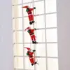 Escalera de Navidad Colgante de Papá Noel Exhibición de Ventana Decoración Navideña Escalera Estática Escalera Trepadora de Papá Noel
