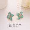 Brincos de Pérola Moda Borla de Alta Qualidade DIY Laço Diamante em Forma de Coração Zircônia Brincos de Flor Gota de Óleo
