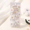 Amazon Girl Set de Pasadores de Margarita Fresca Accesorios para el Cabello de Flores Pinza para Flequillo Lindo Pasador de Tela Hecho a Mano 3684