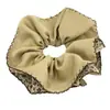 Scrunchie Dupla Face Estilo Coreano para Mulheres, Elástico de Coque de Alta Qualidade, Corda de Cabelo Elegante de Celebridade da Internet, Faixa de Cabelo Floral