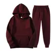 Nuevo conjunto de sudadera con capucha estilo europeo y americano, sudadera con capucha casual de corte holgado y pantalones de chándal, conjunto versátil de dos piezas