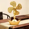 Ornamento Popular de Moinho de Vento de Metal, Decoração Criativa para Mesa, Giratório Anti-Estresse, Item de Presente para Atacado