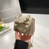Mini Bolso Coreano para Mujer 2025 Nuevo Bolso de Mano Lindo y Elegante Textura Simple Lazo Un Hombro Cruzado