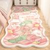 Alfombra Rosa para Mesita de Noche Manta para Mesita de Noche de Dormitorio Habitación de Niñas Niños Almohadillas Gruesas para Pies Imitación Cachemira Antideslizante para Suelo de Mesita de Noche