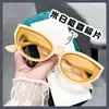 Gafas de Sol Cat Eye Picantes para Mujer Estilo Jennie Mismo Color Caramelo Gafas de Sol para Hombre Personalidad Transfronteriza Europea y Americana Gafas de Protección Solar