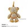 Novedades Transfronterizas Europeas y Americanas, Colgantes de Animales de Diamantes DIY Lindos y Exquisitos, Colección Versátil de Colgantes Chapados en Acero Inoxidable con Oro de 18 Quilates