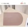 Mantel Individual de Cuero con Forma de Tostada para Uso en el Hogar, Club y Hotel, Elegante Servicio de Té Semircircular para el Hogar, Decoración Suave en Estilo Lujo Ligero