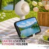 Nuevo modelo de verano, mini ventilador de mano para exteriores e interiores, USB recargable, portátil, de tres velocidades, con base, venta al por mayor