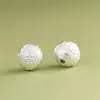 Ciervo Dorado Rey Cuentas Redondas de Plata Pura Cuentas Sueltas Cuentas Espaciadoras Accesorios para Cuerda Hechos a Mano DIY Zakiram Amarillo Estatua de la Fortuna Accesorios