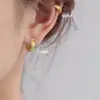 Aretes de Plata de Ley S925 para Mujer, Aretes de Cartílago, Aros Lisos de Nicho Otoño e Invierno, Accesorios para Orejas Personalizados