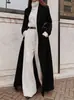 Moda Femenina Transfronteriza Europea y Americana Otoño/Invierno 2026 Amazon Casual Largo Color Sólido Abrigo de Lana Cálido
