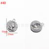 Fabricante Venta al por Mayor Acero Inoxidable Presión de Aceite Cabeza Humana Colgante DIY Joyería Colgante Serie Moneda Accesorios para Collar Pulsera