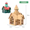 Casa de Cartón Hecha a Mano para Niños DIY Creación Ecológica de Cartón Cabaña Modelo de Ensamblaje de Caja de Papel Paquete de Materiales de Casa de Papel para Jardín de Infancia