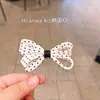 Peine para el Cabello con Lazo Dulce y Lunares Blancos y Negros, Nuevo Estilo 2026, Peine Elegante Estilo Coreano para Flequillos de Princesa para Niñas