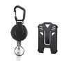 Em Estoque Preto Clipe de Mochila Fácil de Puxar Anti-Perda Fivela Fácil de Puxar Chaveiro Mosquetão Resistente Acessório de Mochila Atacado