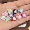 Espejo de Gato con Forma de Corazón Pintado de Mano con Cuentas Accesorios para Pendientes DIY Cadena para Teléfono Colgante para Bolso Llavero Materiales