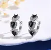 Brincos Pingente de Strass em Formato de Coração para Mulheres, Brincos de Tarraxa Minimalistas e Únicos com Temperamento Requintado e Sofisticado, Atacado