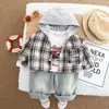 Moda para Niños Conjunto de Otoño 2025 Nuevo Conjunto Elegante de Tres Piezas para Niños Venta al por Mayor desde Fábrica de Origen