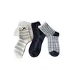 Songmu" Serie Senna Gray Calcetines con Lazo para Mujer Calcetines de Media Pantorrilla Otoño Temprano Nuevos Originales Estilo Coreano Calcetines Holgados