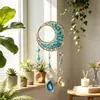 Elegante atrapasueños con árbol de la vida de piedra natural cruda, adorno colgante, campanilla de viento colorida para pared, superventas transfronterizo