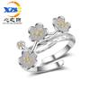 Anillo Abierto de Flor de Cerezo Estilo Coreano Anillo de Cola Joyería de Moda para Mujer Anillo de Dedo de Moda Artística