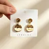 Pendientes Retro de Múltiples Estilos con Toque de Alta Gama Textura Exagerada Colgante Geométrico de Corazón Adornos de Oreja de Aleación Venta al por Mayor