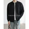 Chaqueta cárdigan con hebilla metálica de remaches, suéter tejido para hombre, abrigo de lana casual de negocios para otoño e invierno, comercio exterior venta al por mayor transfronteriza