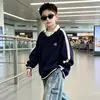 Sudadera para Niños Estilo Primavera y Otoño 2026 Nueva Ropa para Niños Mayores Estilo Fresco Casual Deportivo Académico Prenda Base Ropa de Otoño
