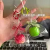 Pingente de Maçã, Chaveiro de Viagem Segura, Pingente de Atmosfera Criativa, Pingente de Casal para Véspera de Natal, Pequeno Presente