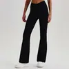 Calça de yoga europeia e americana com efeito bumbum de pêssego para mulheres, roupa de yoga de secagem rápida para esportes ao ar livre, controle de barriga, justa, calça flare que levanta o bumbum para mulheres 2008