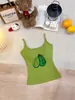 Top Camisola Dopamine Estampa de Frutas Nova Redutor de Idade para Mulheres com Bojo Embutido, Costas Bonitas, Emagrecimento, Top para Usar por Baixo