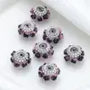 Cuentas Espaciadoras Flor de Rosa Degradada de Nuevo Producto Transfronterizo Incrustadas con Cadena de Diamantes de Pedrería Accesorios para Cadena de Teléfono Móvil DIY Cadena de Llaves Cadena de Bolsa Venta al por Mayor
