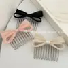 Pente de Cabelo com Laço de Rede e Grampo Estilo Coreano, Nova Ferramenta de Penteado para Controlar Fios Soltos, Pente Invertido da Moda, Presilha de Cabelo Elegante