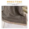 Pañuelo Cuadrado Pequeño Rayas Escandinavas 70 Algodón y Lino Pañuelo de Seda Pañuelo Chal para Mujer Primavera y Otoño Pañuelo de Gama Alta con Traje Camisa