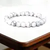 Pulsera de Cristal de 8 mm Pulsera de Piedra Natural Ágata Moda Simple Círculo Único Pulsera Elástica de Perlas Redondas