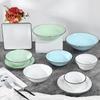 Conjunto de Tigelas e Pratos Série Esmalte Haocaitou Combinação Doméstica de Alto Nível Simples Moderno Cerâmica Utensílios de Mesa para Inauguração de Casa