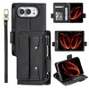 Aplicável à Capa de Couro Duo para iPhone, Celular Dobrável Samsung Z Fold8, Porta-Moedas, Porta-Cartões, Suporte, Capa Protetora