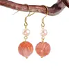 Aretes Tallados Naturalmente de Ágata Roja del Sur, Gama Alta, Lujo Ligero, Aretes Únicos y Hermosos, Modelo Novedoso Más Vendido 2026