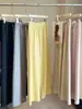 Estilo Outono e Inverno Veludo Plus Espessado Arroz Pegajoso Calças de Perna Larga Femininas Estilo Coreano Cintura Alta Soltas Versáteis Caimento Cordão Retas Calças Casuais