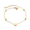 Pulsera Minimalista Hueca Estilo Ins de Flor de Durazno de Moda para Mujer, Acero Inoxidable de Lujo Ligero Pulsera de Joyería de Moda de Gama Alta