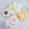 Flor de lã DIY feita à mão flor de crochê flor de pompom de lã de algodão leite acessórios para roupas brinquedos