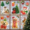Juego de 6 piezas de decoraciones navideñas transfronterizas: reno, copos de nieve, muñeco de nieve, pegatinas electrostáticas, trineo, pegatinas de vidrio de Santa Claus