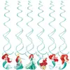 En stock Vajilla de la Sirenita Ariel Suministros para Fiesta Infantil Cumpleaños Vaso de Papel Plato de Papel Servilleta de Papel Mantel Suministros Decorativos