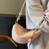 Bolso Tejido Estilo Coreano para Mujer 2026 Nuevo Modelo Muy Popular Bolso de Hombro de Alta Gama Versátil Bolso Cruzado tipo Silla de Montar para Viajes Diario de Moda