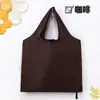 Bolsa de Compras Plegable Personalizada de Poliéster 210T Bolsa de Almacenamiento Plegable Bolsa Portátil Ecológica Bolsa de Compras para Supermercado Bolsa Tote para Comestibles