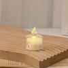 Atmósfera INS Cristal electrónico transparente lágrimas vela mini bar Decoración navideña pequeños adornos LED pequeña vela de té