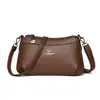 Bolsa Feminina de Couro Genuíno Nova Moda Versátil Bolsa de Ombro Feminina Bolsa Transversal Grande Capacidade Couro Macio Bolsa para Mãe de Meia-Idade
